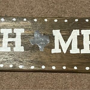 Rustic Brown 'Home' Barnwood sign